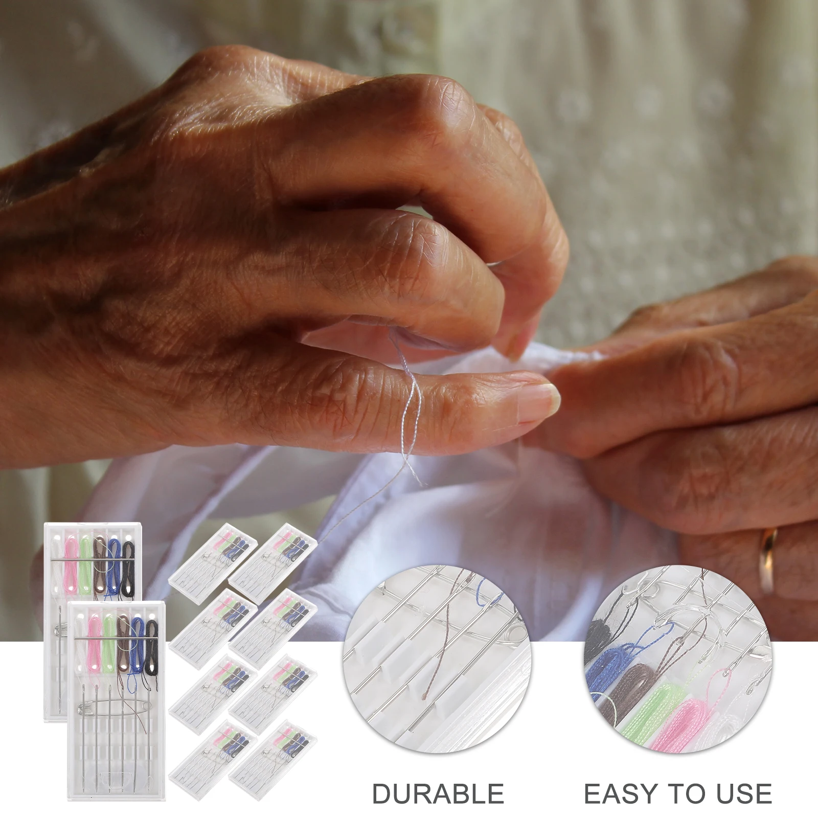 

10pcs With Needle Thread Pin Portable Home Sewing Tools For Quilting Dress Repair Sewing Thread Kit For Home Mini Swing Kit