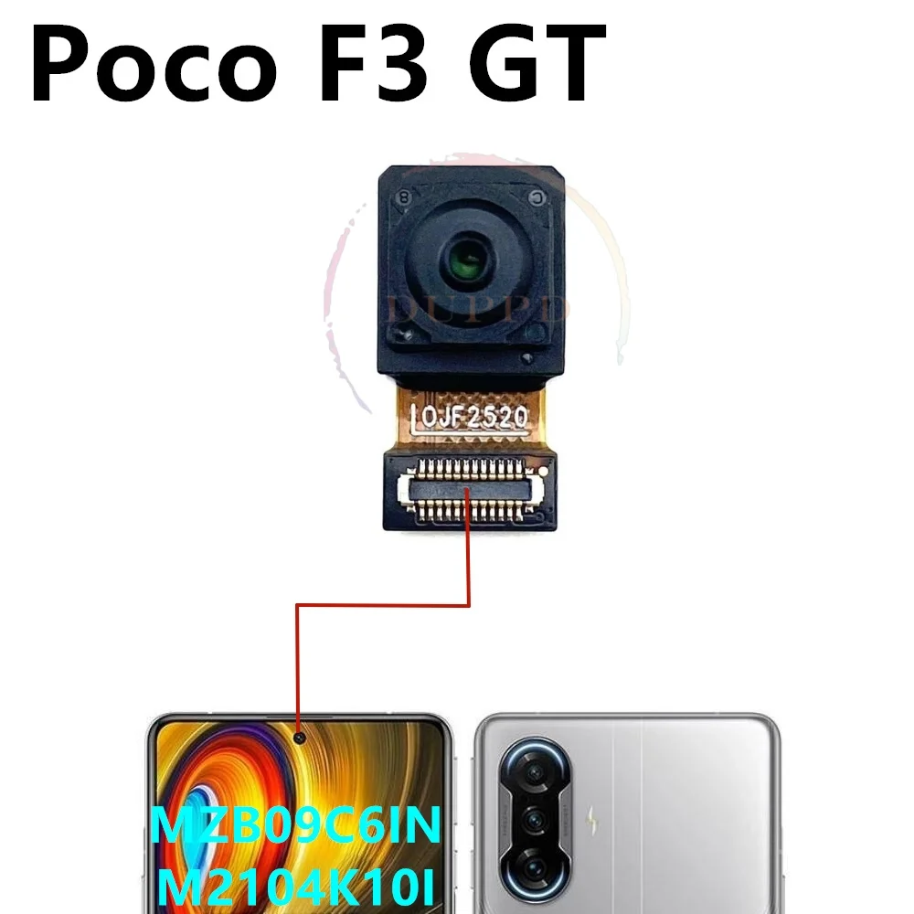 

Передняя задняя камера для Xiaomi Mi Poco F3 GT F3GT, задний модуль основной камеры, гибкий кабель, запасные части