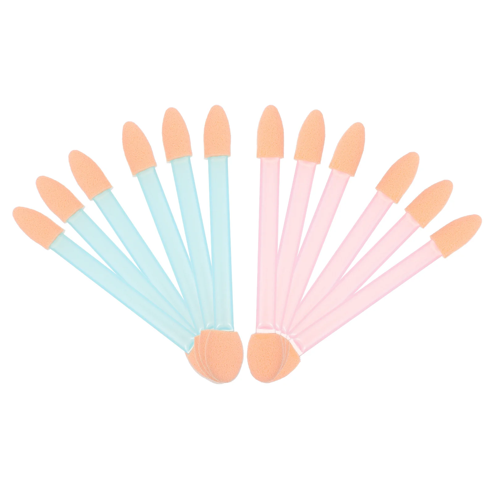 24 pçs kit de escova de sombra de maquiagem leve látex pp lidar com dupla face aplicador ferramentas para sobrancelha lábio brilho aplicação