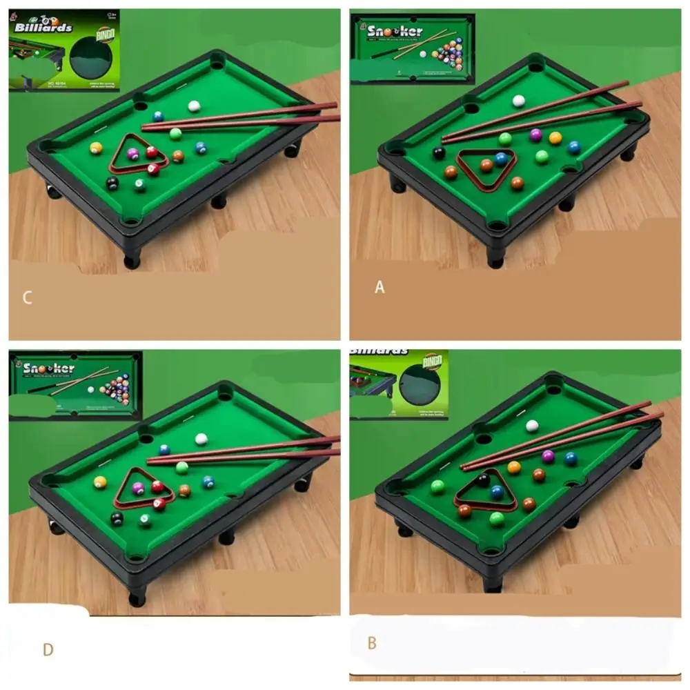 Montessori Mini Desktop Pool Billiard Toy Teaching for Fun Multiple Models Green Mini Snooker Plastic Mini Pool Table Party