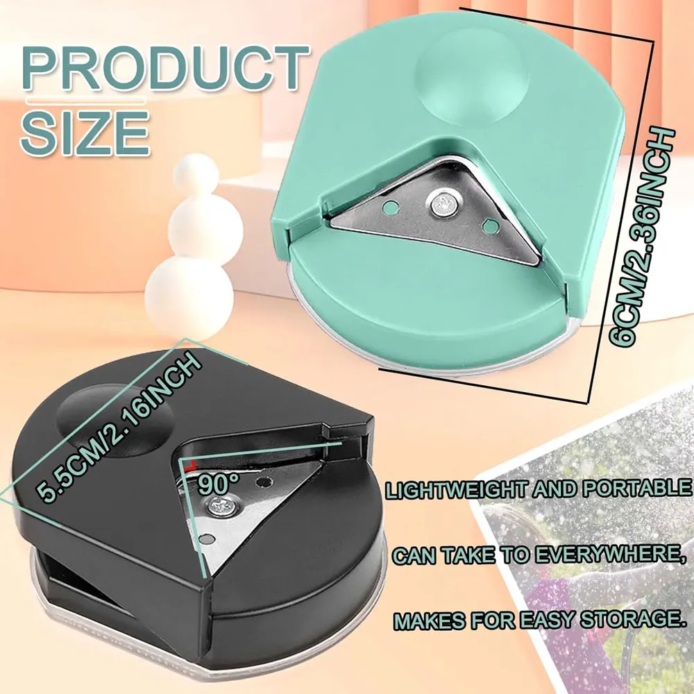 2-Pack Paper Corner Rounders - R4, 4mm Corner Rounder Cutter, Suitable for Laminated Cards, Cardstock, Scrapbook Making.
