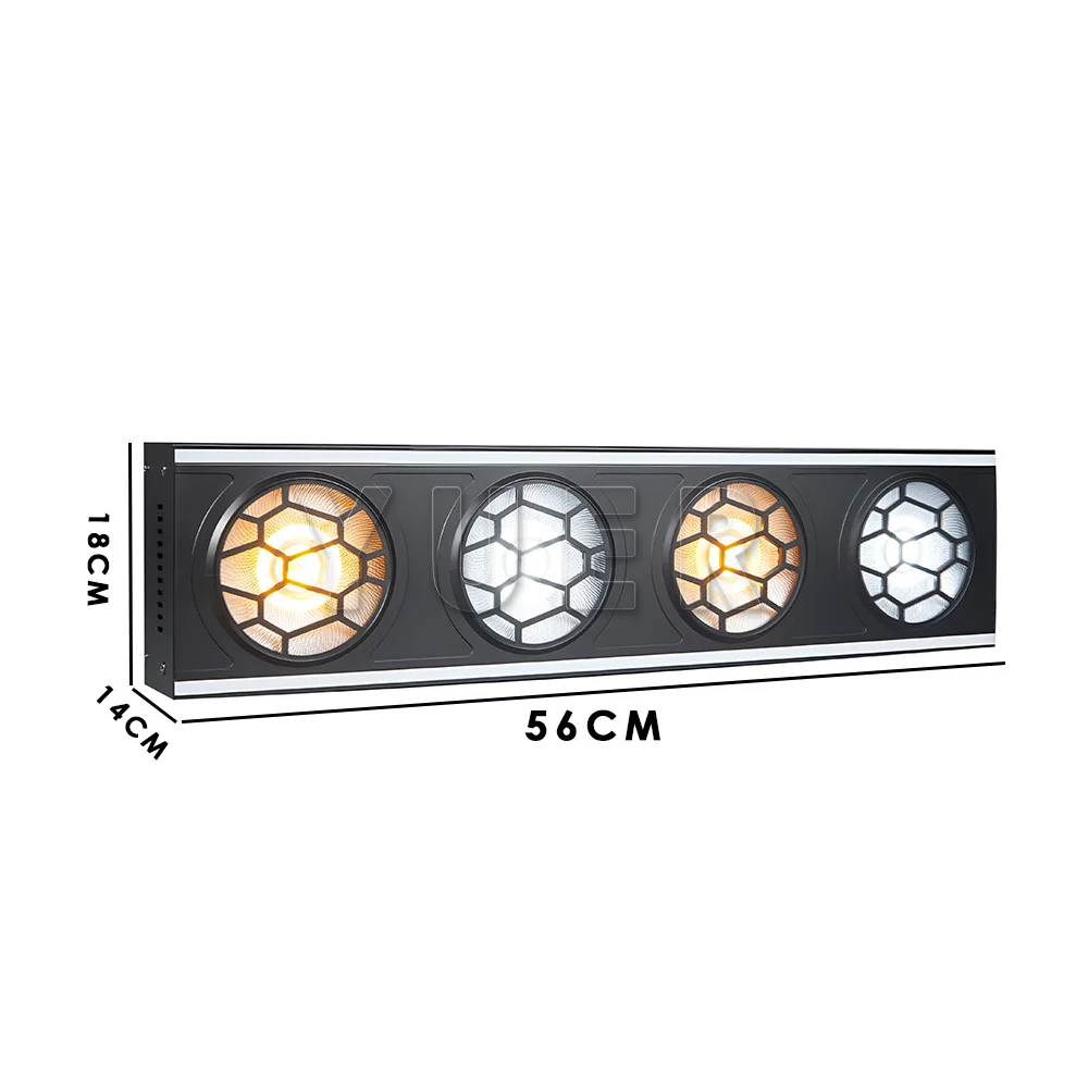 

YUER LED 4x30w White Amber Matrixl Bar Color Wall Wash With RGB Ring Retro Bar Background Stage Lighting Dj Dsco Club Light