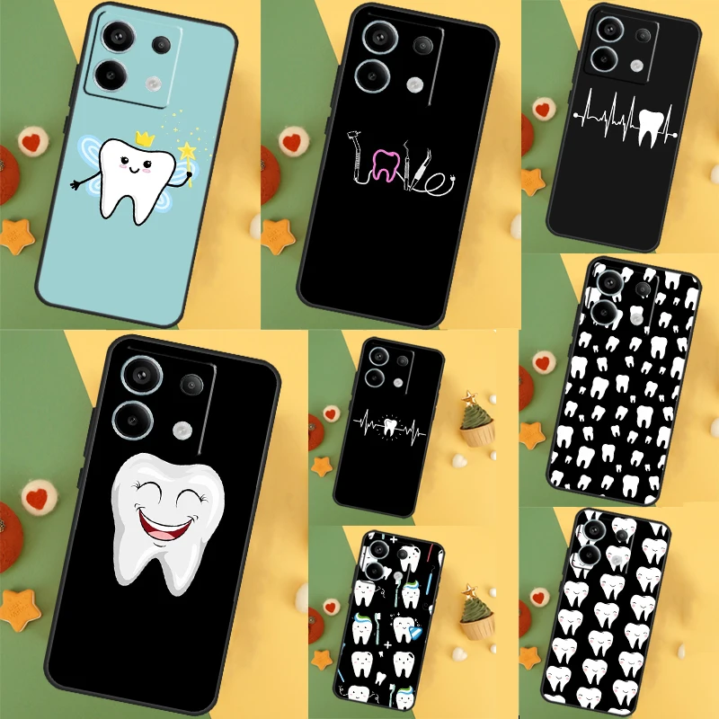  Dentist Dental Teeth Tooth Doctor Case For Xiaomi Redmi Note 13 11 9 10 12 Pro Plus 12S 11S 10S 9S Redmi 12 10C 12C 13C Cover