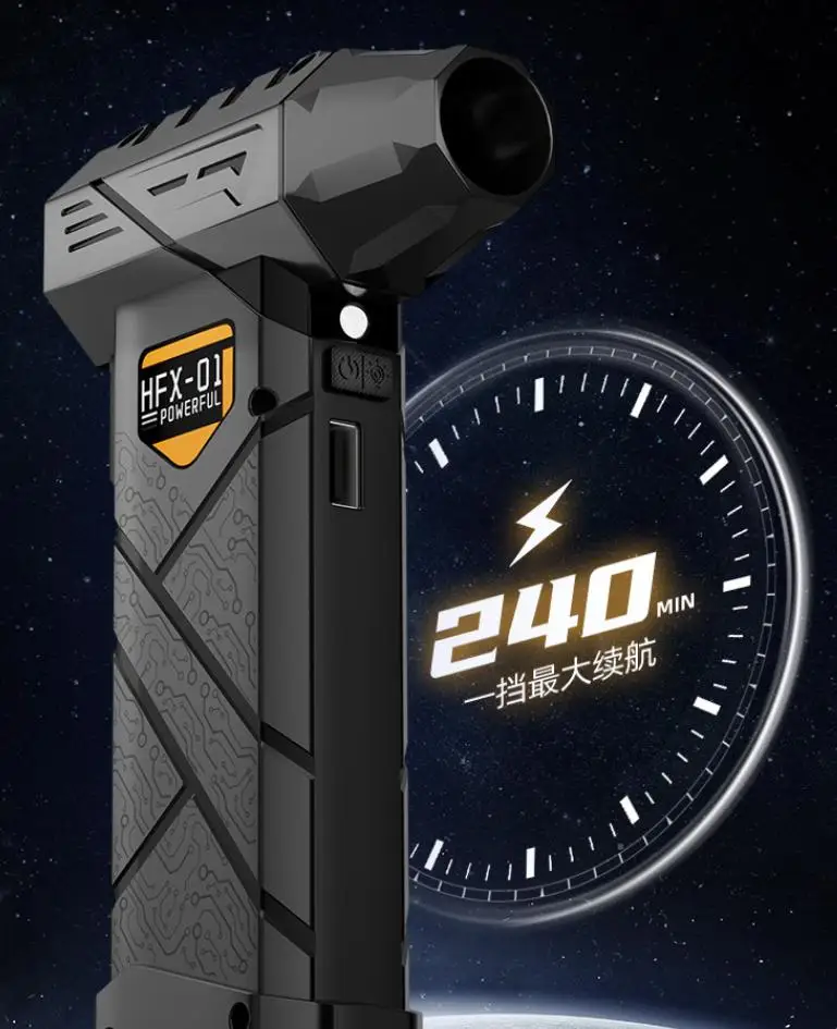 Turbo Air Blower 99WRPM Spolverino ad aria compressa Regolazione della velocità di 100 marce Soffio e aspirazione Potente ventola violenta con illuminazione a LED