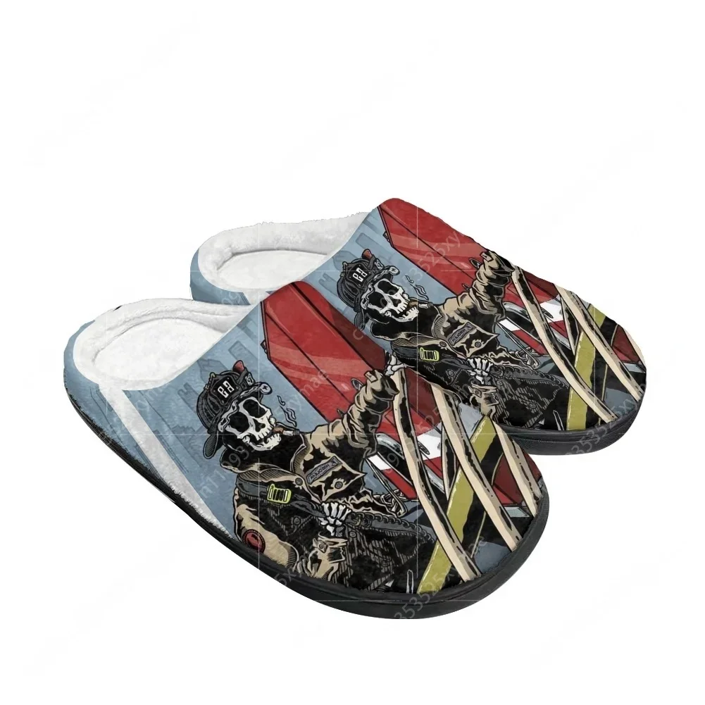 

Тапочки для дома с пожарными мотивами, плюшевые, теплые, для мужчин, женщин и подростков, на заказ