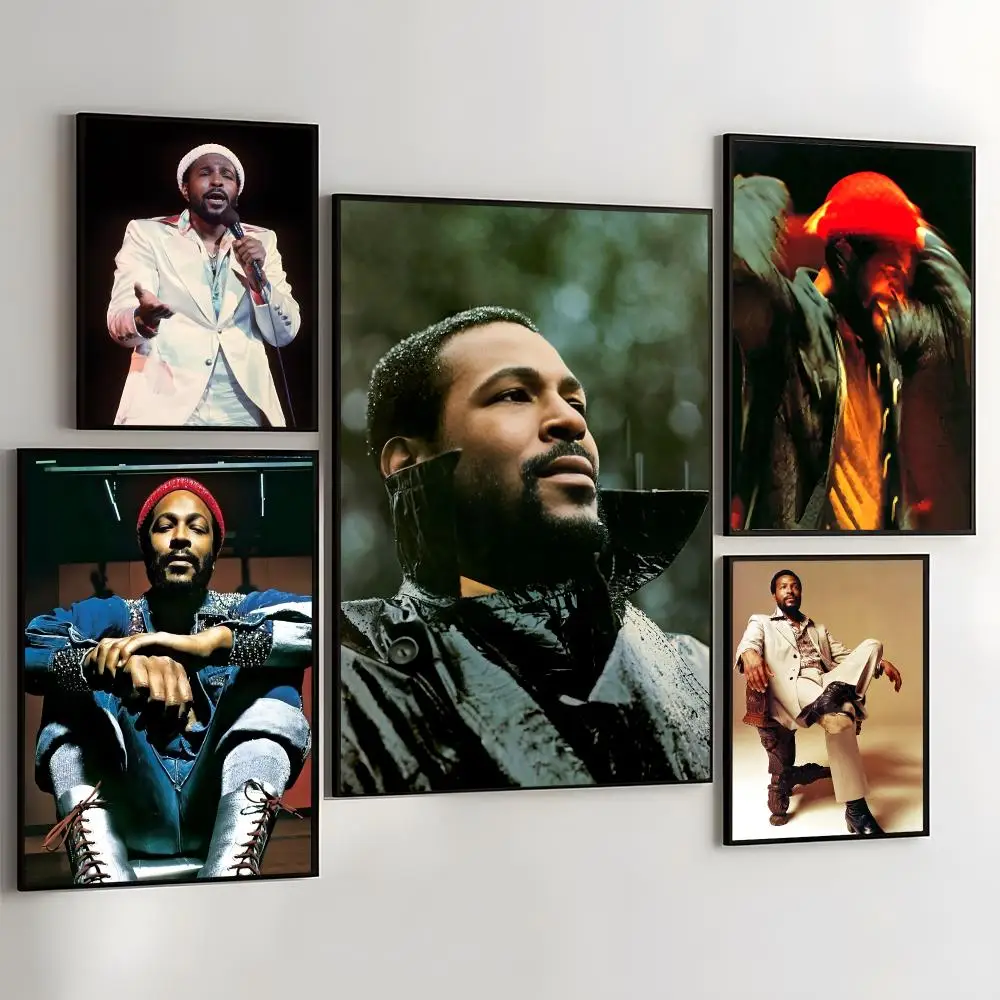 Soul M-Marvin Gaye Painting Calligraphy Self Adhesive Wall Art Waterproof Print For Bedroom Hallway Home Decor