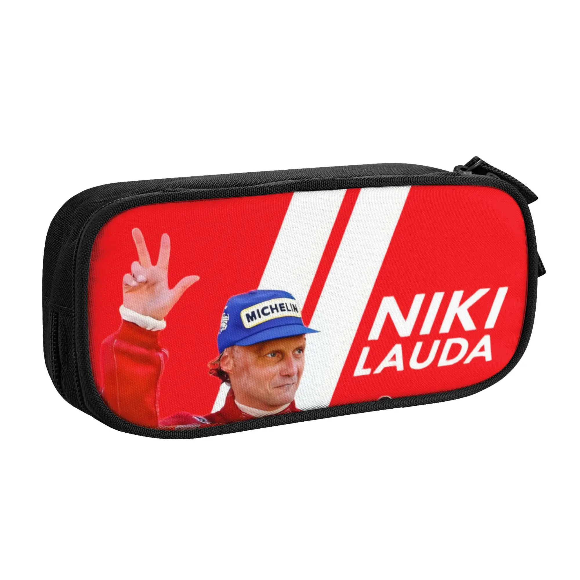 Pencil Cases N-Nikis Austrian Racing Driver Kawaii L-Laudas for Girls Boys Large Capacity Pen Bag Box School Supplies