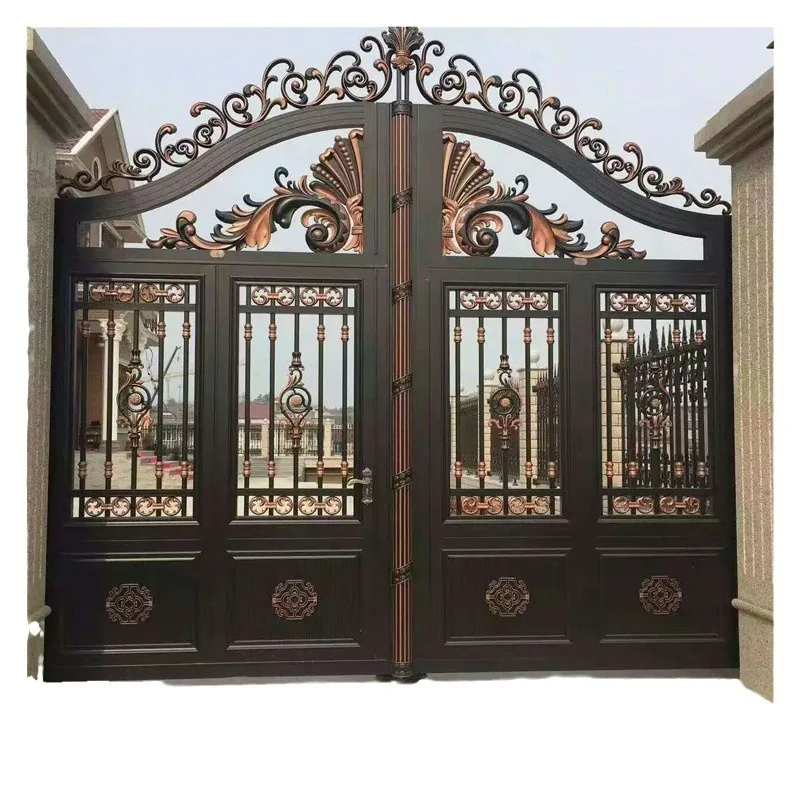 Customization High-Quality Aluminum Swing Gates for Driveways - Latest Automatic Garden Main Gate Design at Competitive Prices