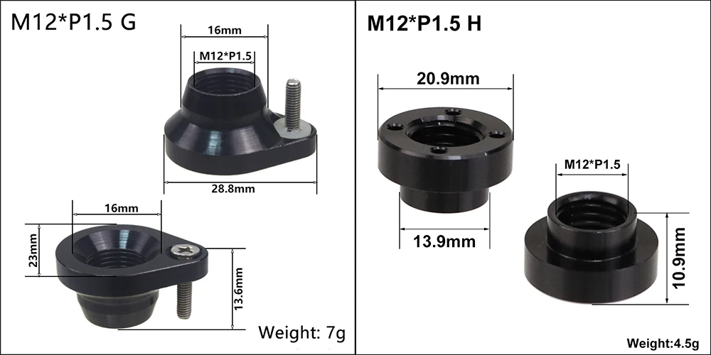 HEPPE MTB Rennrad Steckachse Mutter M12 M14 M15 Gewinde Achsmuttern Fahrradnabenrohr Welle Spießkappe für P1.0/1.25/1.5/1.75mm Thru Alxe – Detail 7