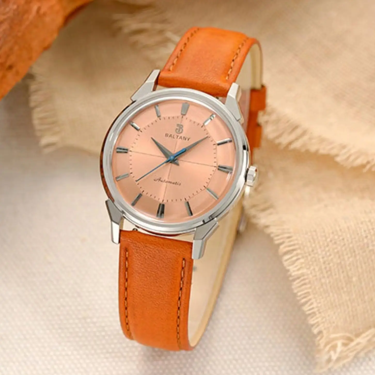 Baltany Men Automatic Watch Classic 36mm Mechanical Wristwatch Sapphire Mirror 50m Waterproof Miyota 9015