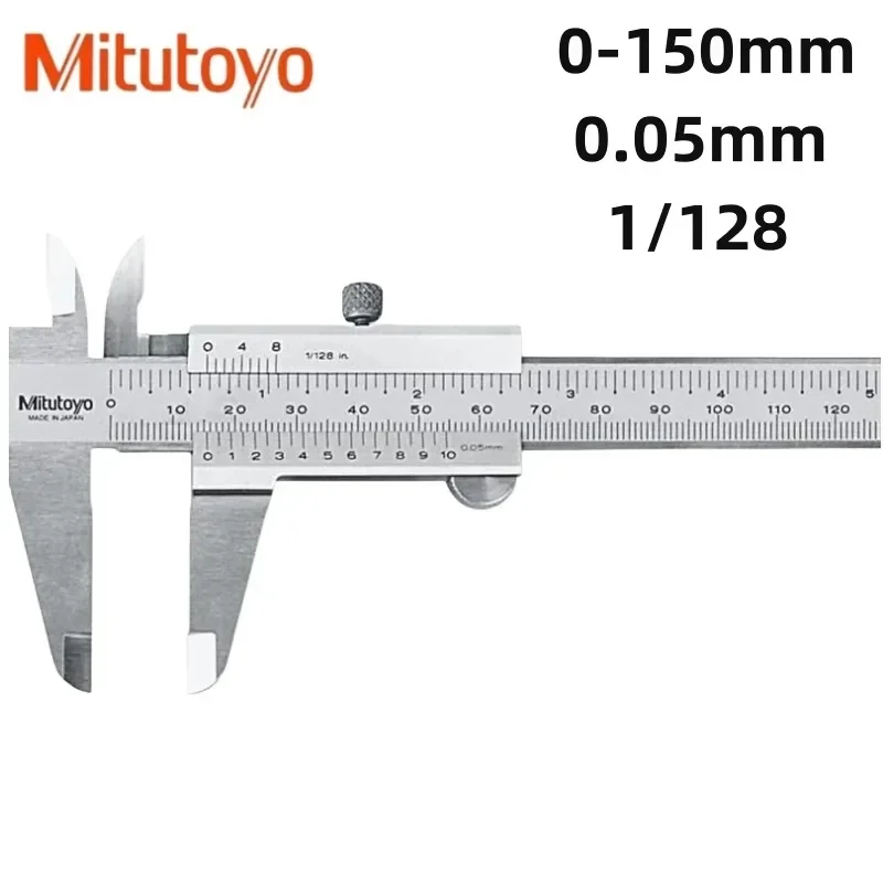 

Mitutoyo 0.05mm 1/128in Vernier Caliper Measuring Ruler Scale Gauges Calipers 6in 150mm 200mm 300mm Stainless Steel Tool