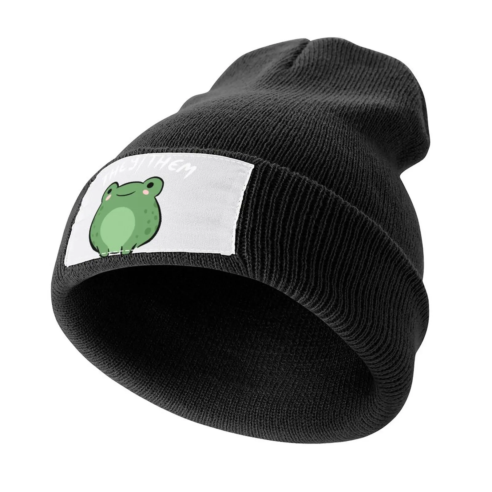 They/Them Pronoun Frog: A Kawaii Nonbinary Gift Celebrating Queer Aesthetics, Demigirls, Demiboys, and Transgender L Knitted Hat