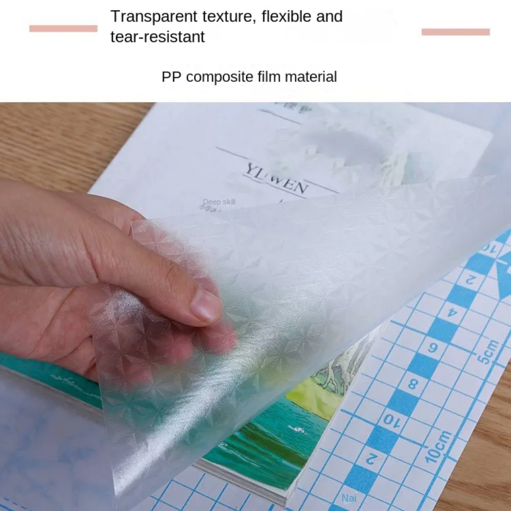 10 Sheets A4 Clear Book Wrap Self Adhesive Waterproof Book Protector Cover Dirt-proof Transparent Notebook Protector Wrap