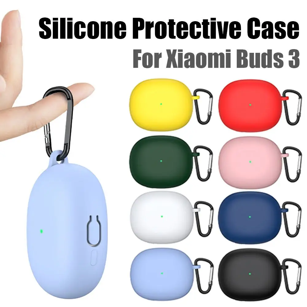 Doce cor à prova de choque anti perdido capa de silicone líquido casca macia fone de ouvido bluetooth capa protetora para xiaomi botões 3