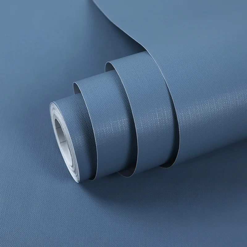 Room Decor 45cm PVC Macaron Solid Color Self-adhesive Wallpaper for Bedroom Renovation Waterproof and Mildew Proof Wall Stickers