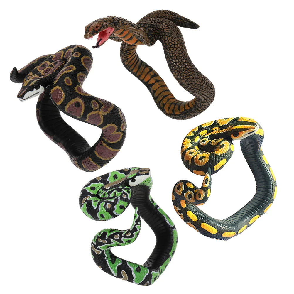 

4 Pcs Simulation Snake Bracelet Children’s Toys Childrens Creative Wristband Artificial Plastic Fake Insect Halloween Trick