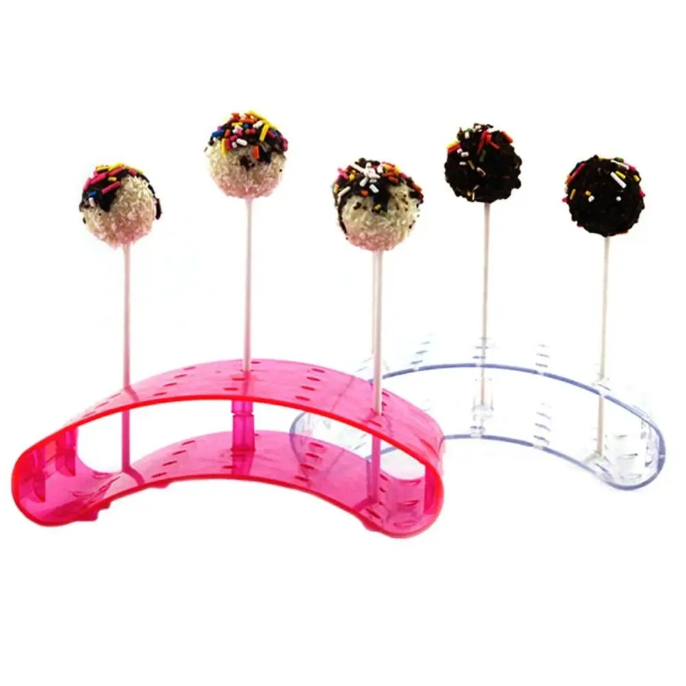 Arc Shape Lollipop Display Stands Transparent Space Saving Candy Holder Large Capacity 20 Holes Clear Lollipops Shelf Desktop