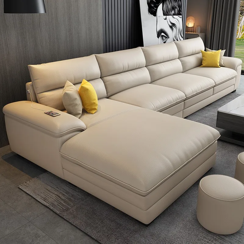 

Living Room Leather Sofa Modern Lazy Recliner Theater Puffs Couch Sofas Sectional Bedroom Puffs Asiento Apartment Furniture DWH