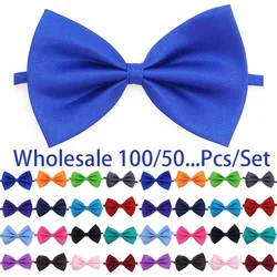 Wholesale 100/50/20 Cute Adjustable Dog Cat Bow Tie Neck Ties Dogs Puppy Bowties Pets Grooming Accessories Pet Dog Supplies