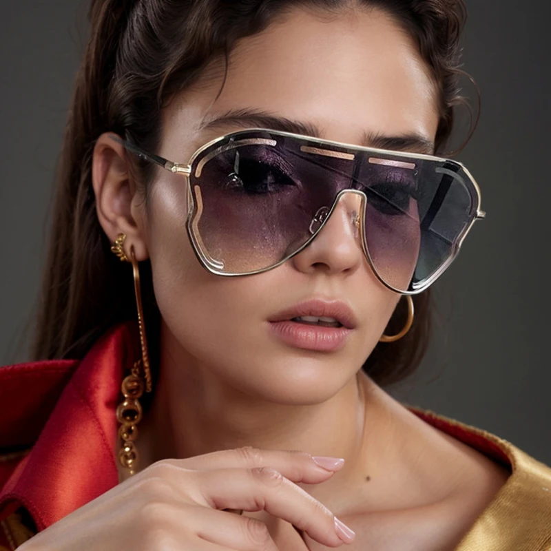 Large Vintage Round Sunglasses Women Men Circular Pilot Sun Glasses Female Oval Eyewear Sunglasses for Male Female Eyeglasses