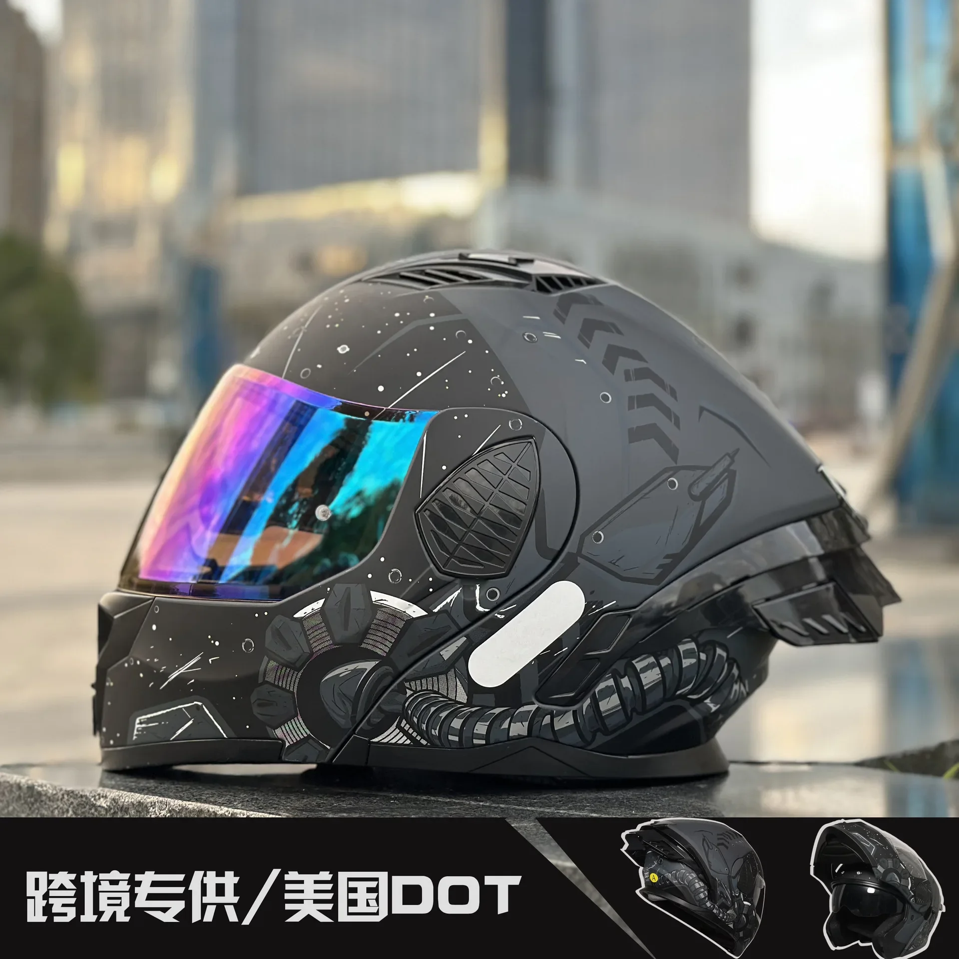 motorbike helmet  motorcycle accessories Men's and women's winter double-lens uncovered helmet for all seasons