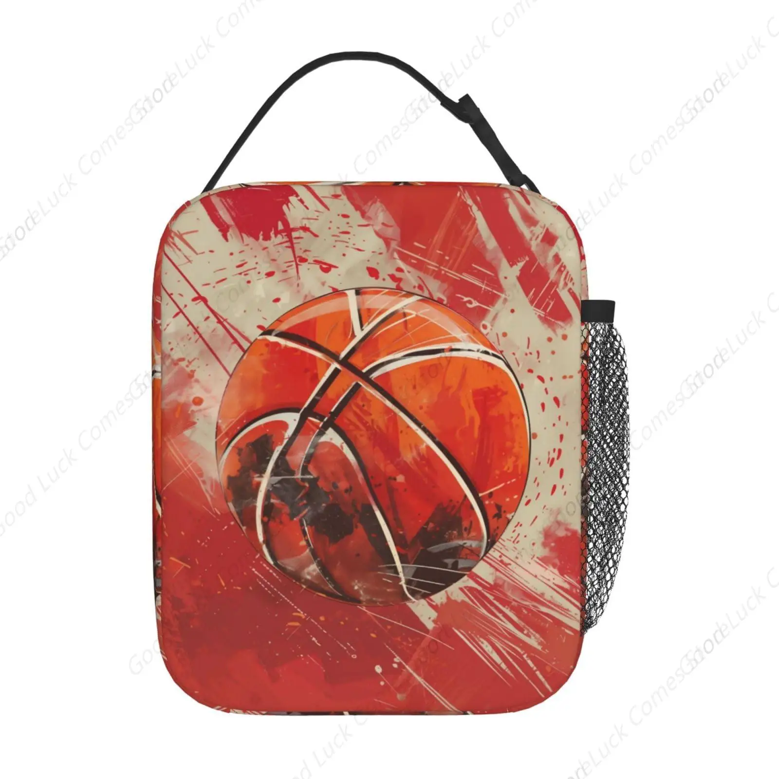 صندوق غداء معزول للأولاد والبنات وحقيبة غداء لكرة السلة للأطفال للعمل أو النزهة والمدرسة والسفر والمشي لمسافات طويلة أو الشاطئ أو صيد الأسماك من البوليستر #5