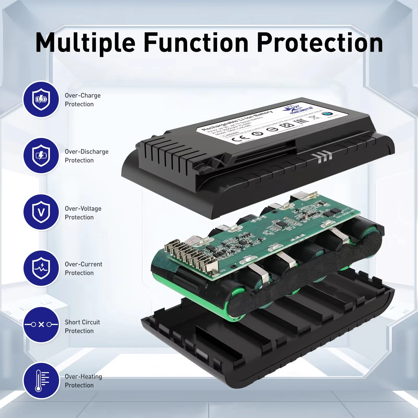 삼성 Jet 75, Jet 75+, Jet 75 Pet, Jet 90, Jet 90 Multi, Jet 90 애완동물 진공 청소기용 Melasta 3.5Ah 21.6V 교체용 배터리