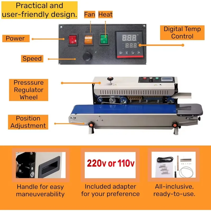 Pulsversiegelungsmaschine Automatische kontinuierliche Heißsiegelmaschine für die Verpackung von Warenbeuteln Effiziente kontinuierliche Pulsversiegelung