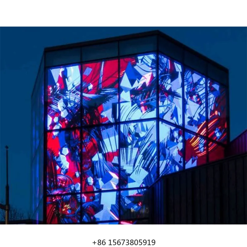 

Прозрачный гибкий LED-экран-сетка 500*1000 мм, прозрачные LED-панели, гибкий прозрачный LED-дисплей