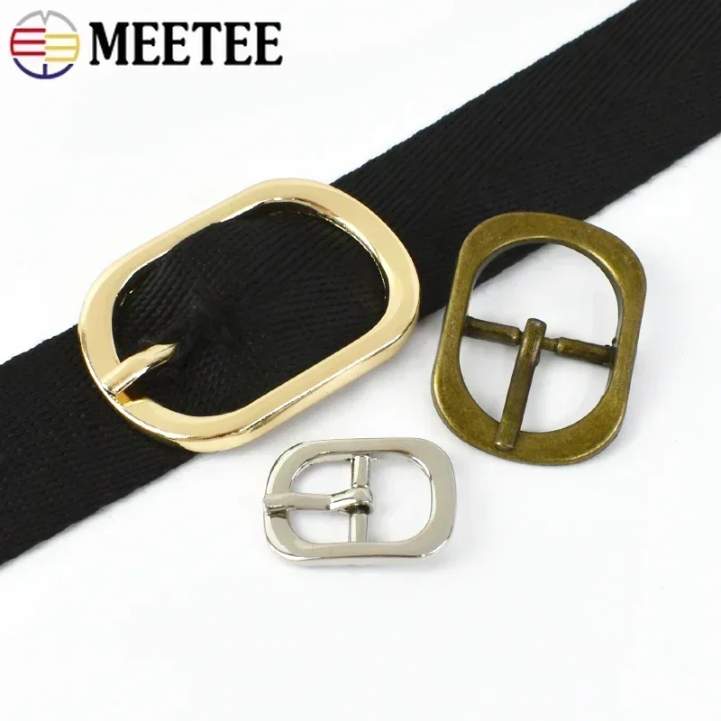 5/10Pcs Meetee 12-38mm Metal Pin Buckles DIY Sewing Accessories Bags Shoes Belts Handbag Straps Clasps Leather Craft Supplies