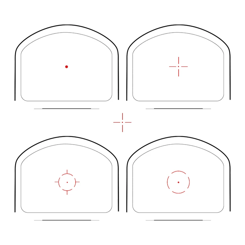 March1X22X33 Reflex Red Dot 11/20mm 4 Reticle Rail Riflescope Hunting Optics Holographic Red Dot Sight Tactical Scope Collimator