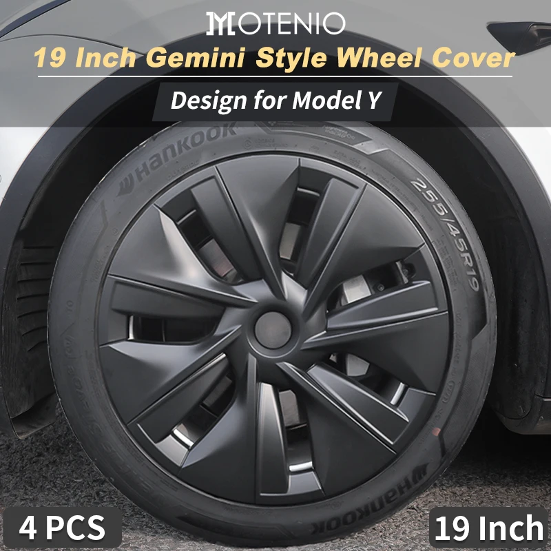 Hubcaps Design for Tesla Model Y 2020-2024 19Inch Gemini Wheel Cover Cap Automobile Cover Wheel Cover Replacement Accessories