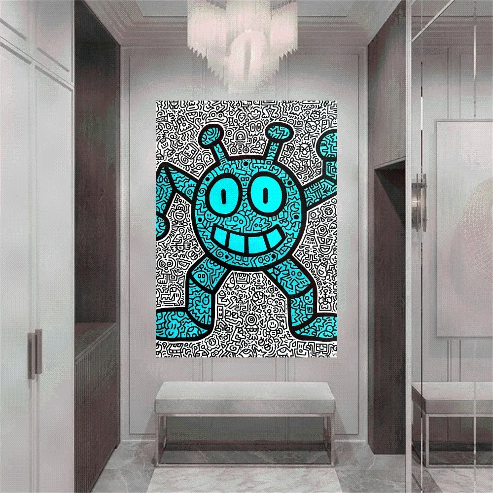 Graffiti-Art Mr D-Doodle Poster Home Office study Wall Bedroom Living Room Kitchen Decoration Painting