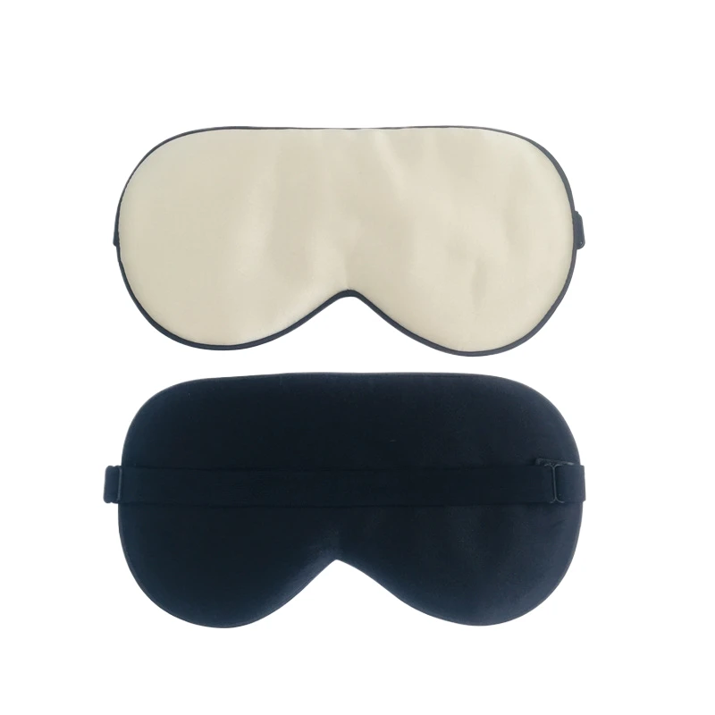 

New double-sided 100% mulberry silk eye mask elastic band adjustable buckle Silk shading