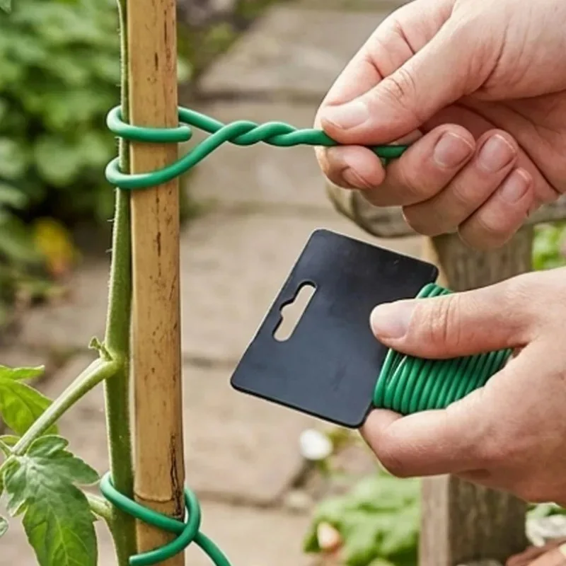 50/10M Green Garden Wire Reusable Plants Soft Wire Home Garden Flexible Tie Green Plant Floral Trees Vegetable Support Tools