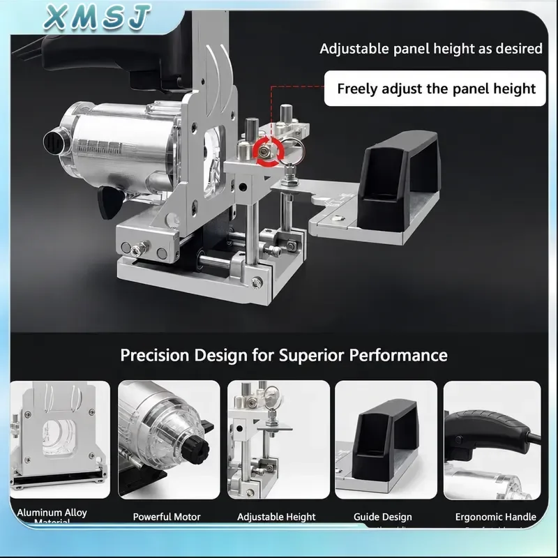 2 in 1 Mortising Jig Slotting Bracket with Punch Locator Invisible Fasteners for Milling Cutter Positioning Frame Trimming Machi
