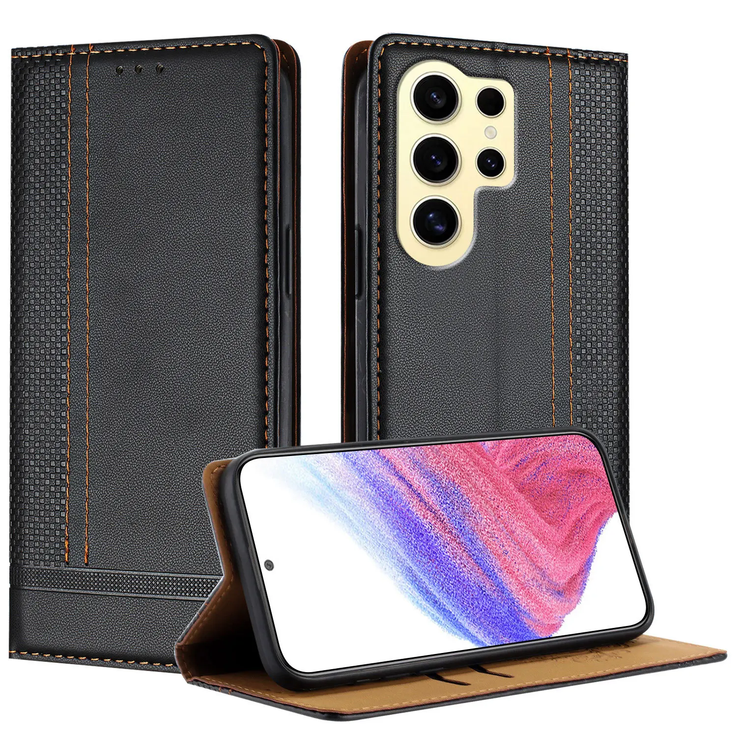 Suitable for Samsung Galaxy A57, A73, A35 5G mobile phone cases, A25 5G magnetic flip cover card wallet protection case