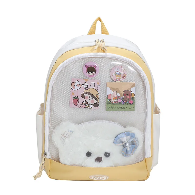 Itabag-mochila de nailon para mujer, bolso de moda japonesa, bolso de alta capacidad para niñas de 18 a 25 años, bolsa Ita transparente, 2023