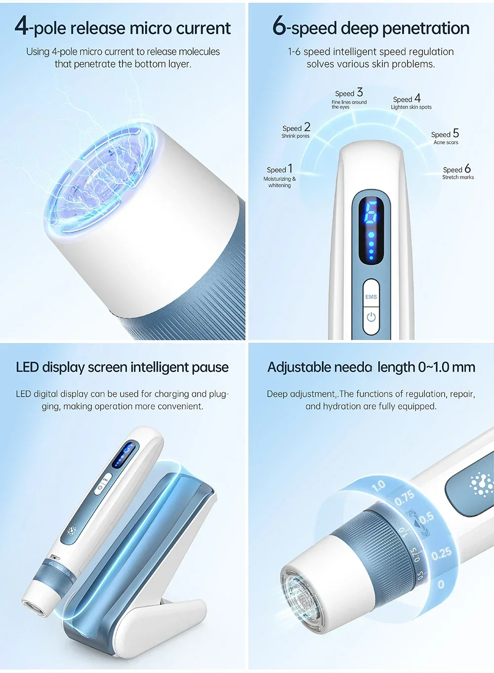 CE Hydra Pen H5 Newest wireless hydrapen device 6 speeds with serum storage space in cartridges OEM ODM