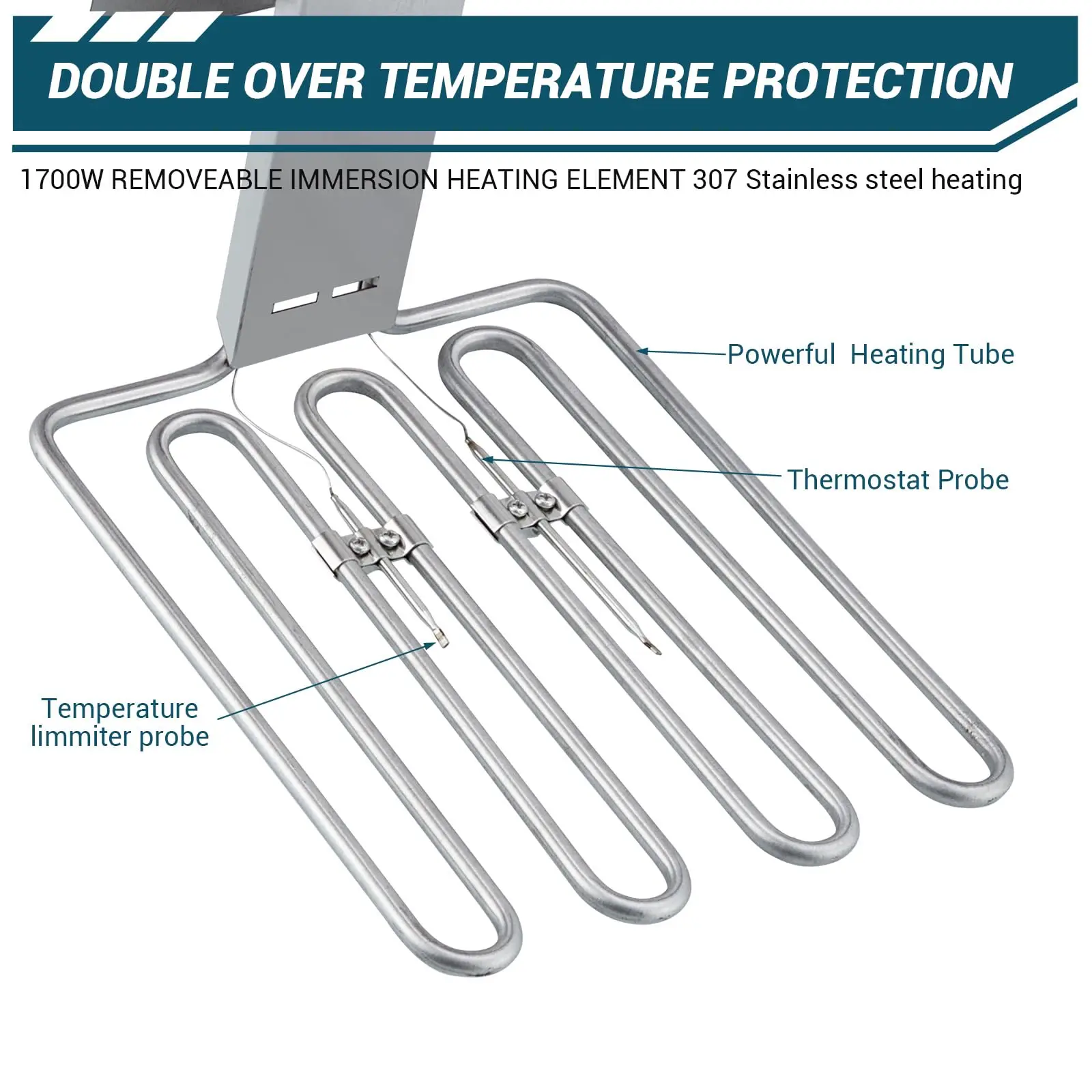11.6/23.2 Q.T مقلاة عميقة تجارية 1700/3400 واط مقلاة كهربائية من الفولاذ المقاوم للصدأ مع غطاء سلة للتحكم في درجة الحرارة