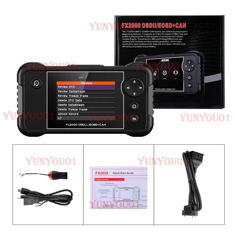 FX2000 OBD2 Scanner Four Systems ODB2 Automotive Diagnostic Tool Engine/ABS/SRS