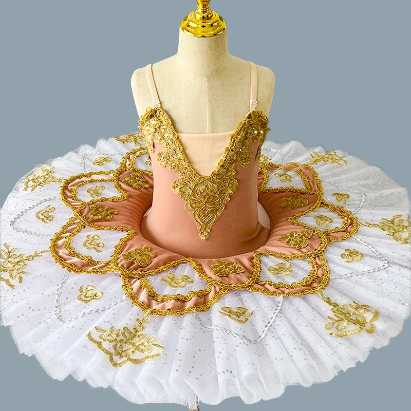 Tutú de Ballet profesional para niñas, vestido de Ballet del Lago de los Cisnes, disfraz para niños, ropa de escenario, traje de fiesta de bailarina de salón