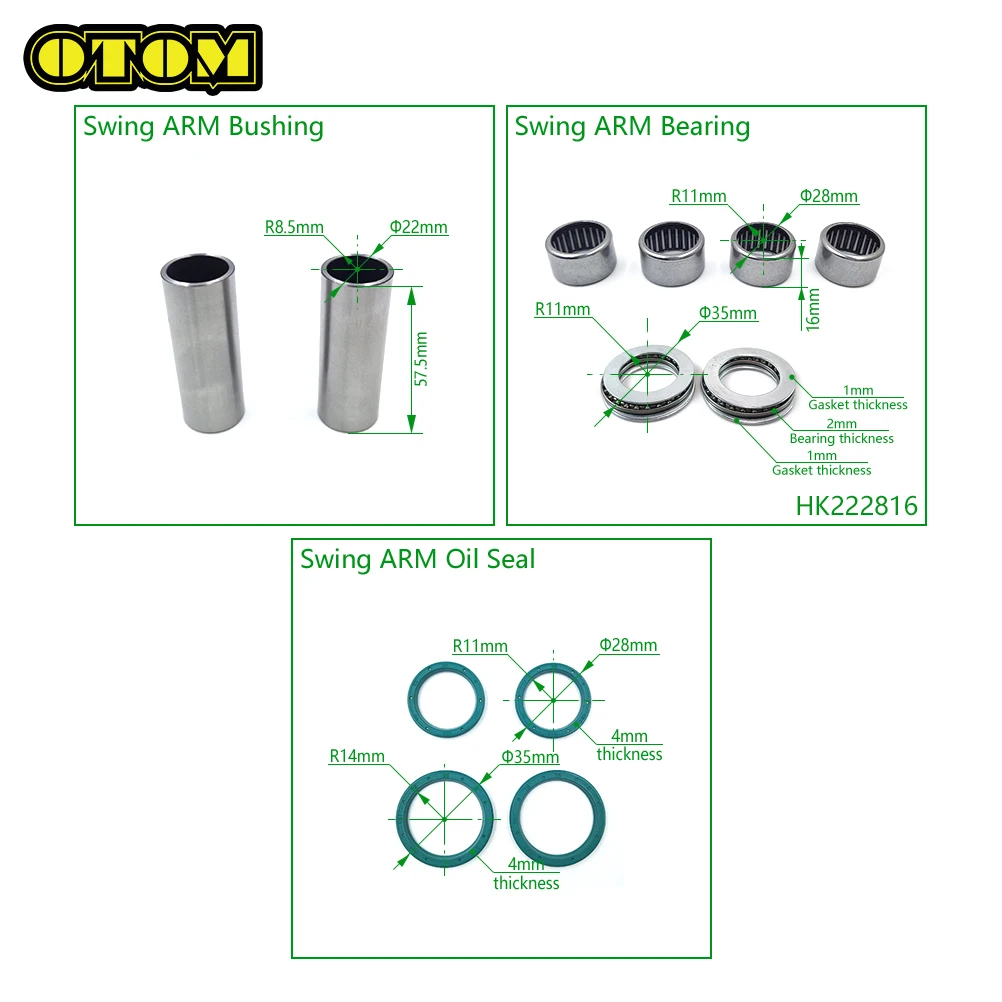 Motorcycle For YAMAHA Swing ARM Triangle Lever Linkage Arm Bearing Oil Seal Bushing Kit YZ250F YZ450FX WR450F 2022 Pit Dirt Bike