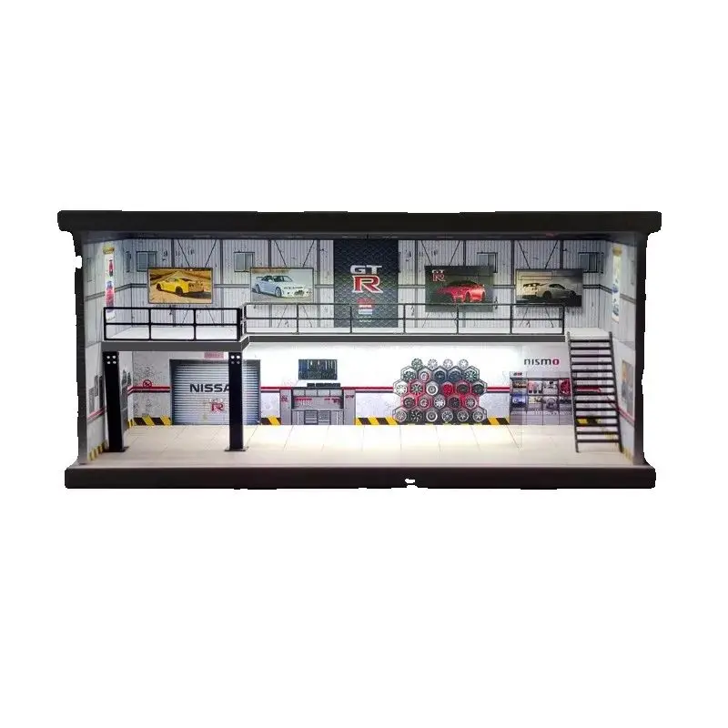 

1/64 Underground Parking Garage Car Model Photography Prop Diorama With Lighting