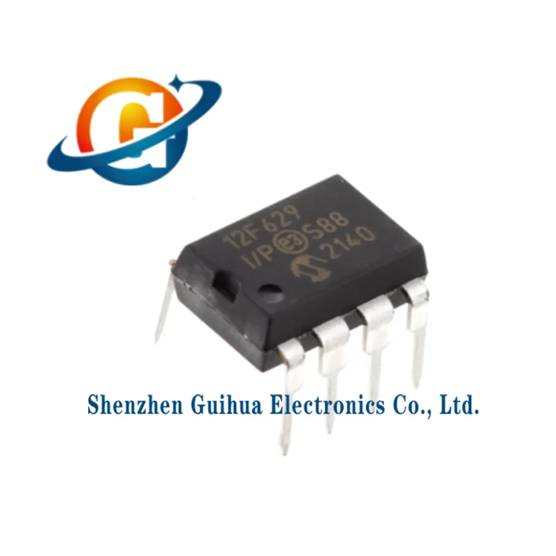 10pcs brand new original plug in PIC12F629-I/P 8-bit flash microcontroller DIP-8 12F629