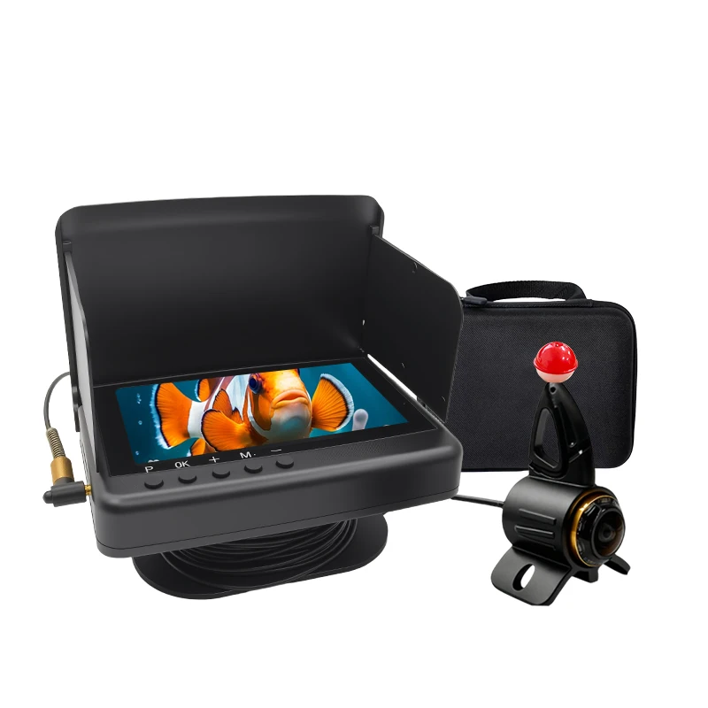 5 Inch Display Underwater Fishing Camera 5MP 0.6-30m Detection IP68 Waterproof Video Fish Finder for Boat Ice Sea Lake Fishing