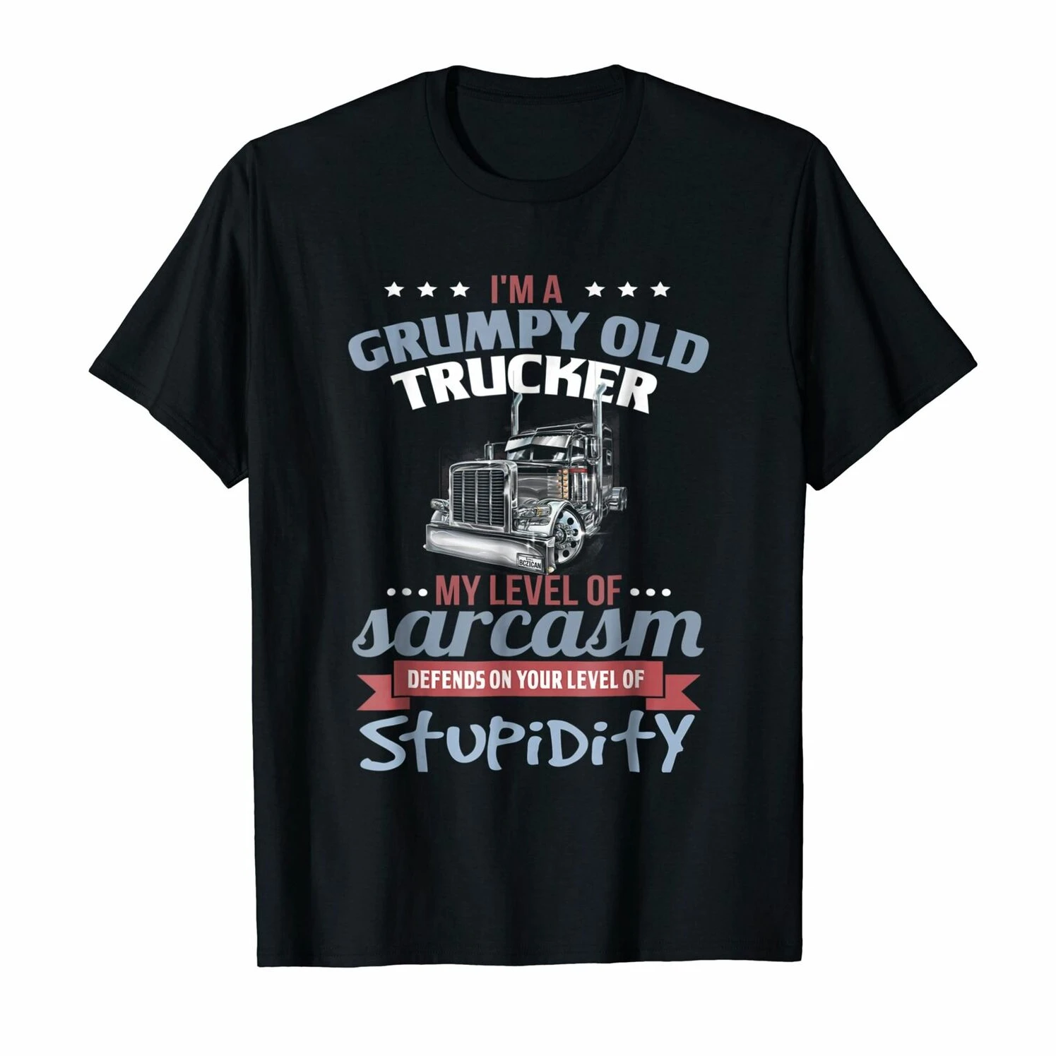 I'm A Grumpy Old Trucker Funny Truck Driver Gift T Shirt New 100% Cotton Short Sleeve O-Neck T-shirt Casual Mens Top