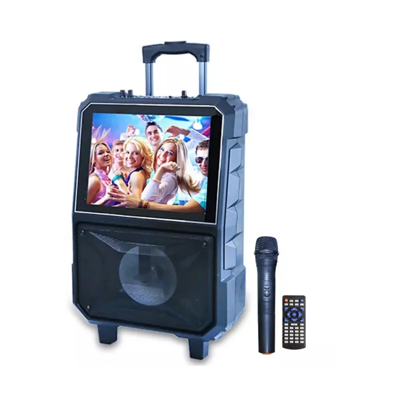 New design android touch screen karaoke sound box remote control smart dj bass speaker wireless speaker and sub