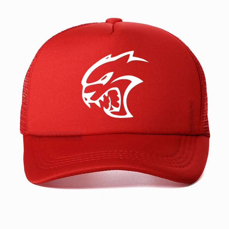 Hellcat Head Baseballkappe, modisch, lässig, für den Außenbereich, Unisex, verstellbare Snapback-Mütze, lässige Mesh-Trucker-Hüte – Detail 3
