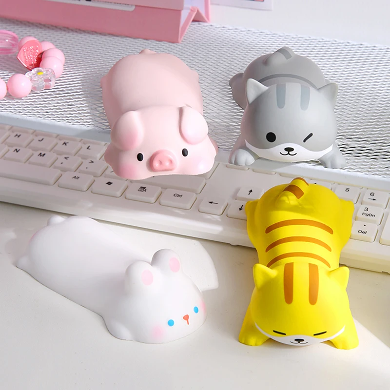 Computer Desk Decoration Memory Foam Pad Ergonomic Keyboard Mice Mat Office Supplies Cute Animal Desktop Statue for ComputerDesk